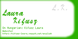 laura kifusz business card